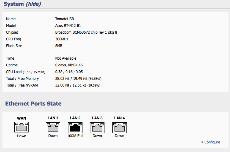 TomatoUSB By Shibby v108 - on Asus RT-N12HP